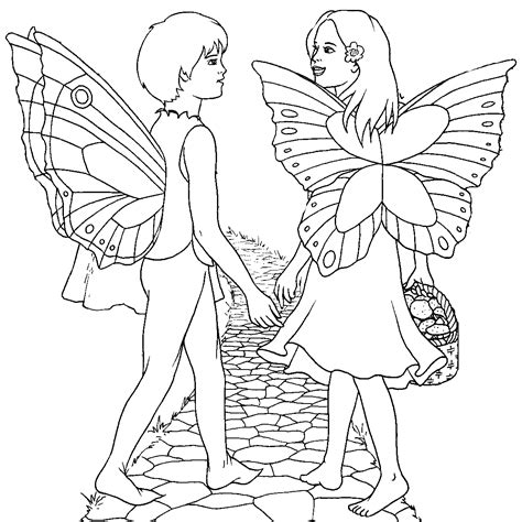 Bucket, brush, spray and color pencil ★ add stickers and color with patterns ★ background music on/off ★ 10+ color palettes ★ 26 coloring pages ★ inspiration: Interactive Magazine: BOY AND GIRL FAIRY - COLORING PICTURE