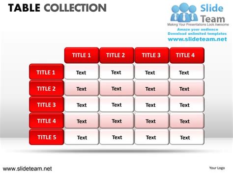 Tables Matrix Collection Powerpoint Ppt Templates Ppt