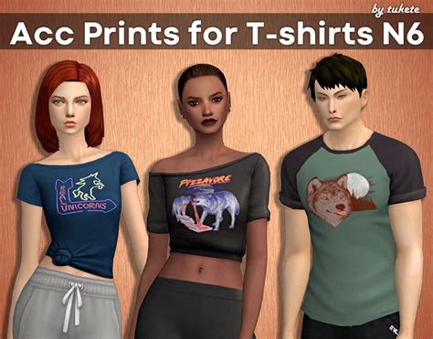 Maxis Match Sims 4 Content — Tukete Acc Prints For T Shirts Part 6 This