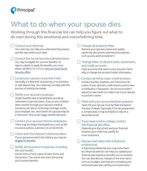 Checklist And Resources For Before And After A Death Of A Loved One
