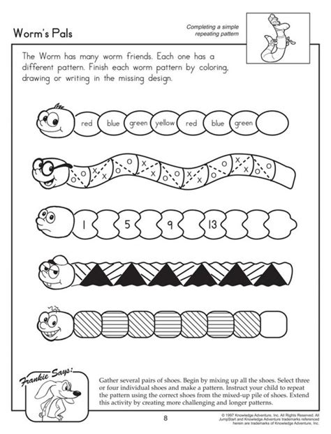 Pattern worksheets for kindergarten, Fun math worksheets, Pattern worksheet