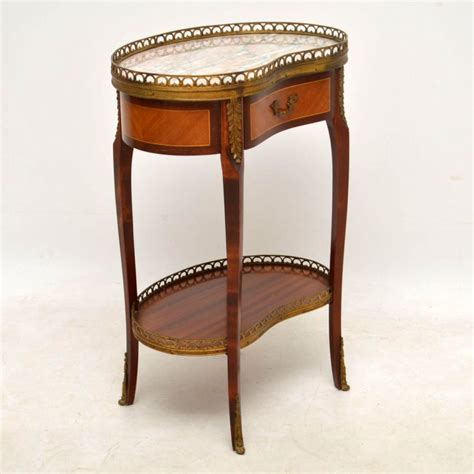 Antique French Marble Top Kidney Side Table Marylebone Antiques