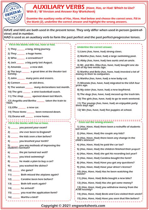 Auxiliary Verbs Worksheets K Learning Auxiliary Verb Worksheet Pdf
