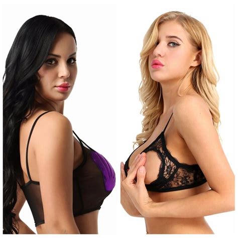 Us Sexy Women Lace Floral Bralette Bustier Open Cup Bra Top Wire Free Breast Ebay