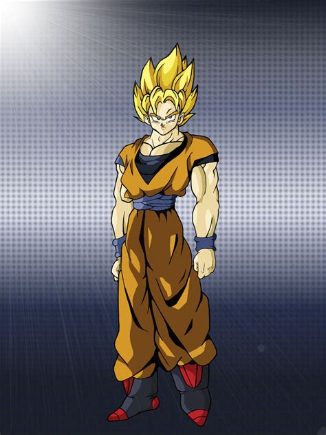 Ssj Goku Full Body Colored By Rondostal91 On Deviantart