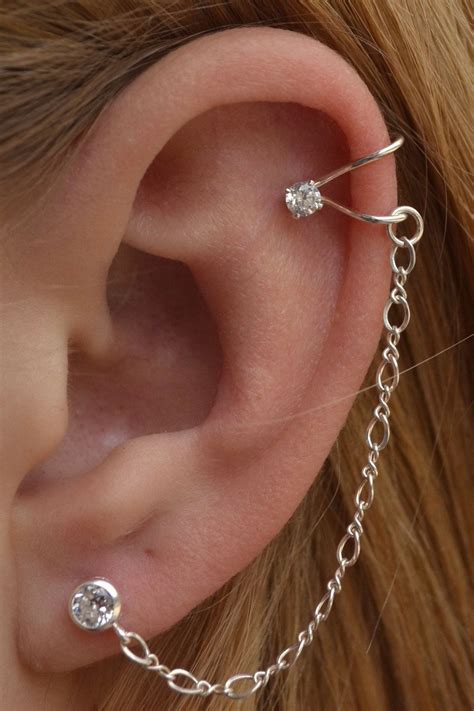 Ear Wrap • Chain Earring • Ear Cuff • Cartilage Ear Cuff • Helix Cuff