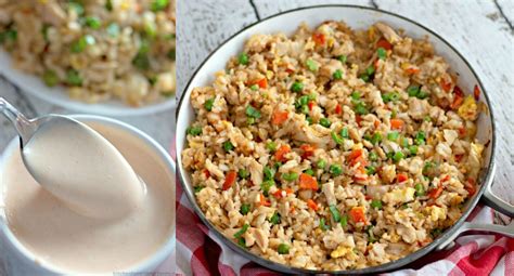 Stir the remaining ingredients (except the juice of the lemon) into the chicken. Easy Chicken Fried Rice with Yum Yum Sauce - Kitchen Fun ...