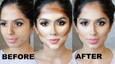 The general rule of thumb is to shade where you want to make smaller and then highlight where you want to glow. HOW TO CONTOUR YOUR FACE FOR BEGINNERS I Step By Step - YouTube