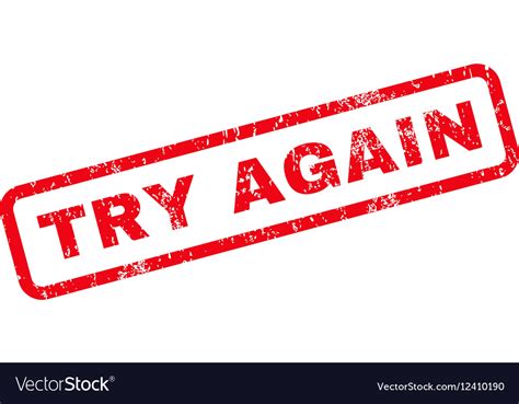 Try Again Rubber Stamp Royalty Free Vector Image