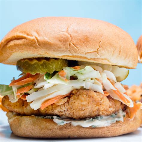 Crispy Chicken Sandwich With Buttermilk Slaw And Herbed Mayo Recipe