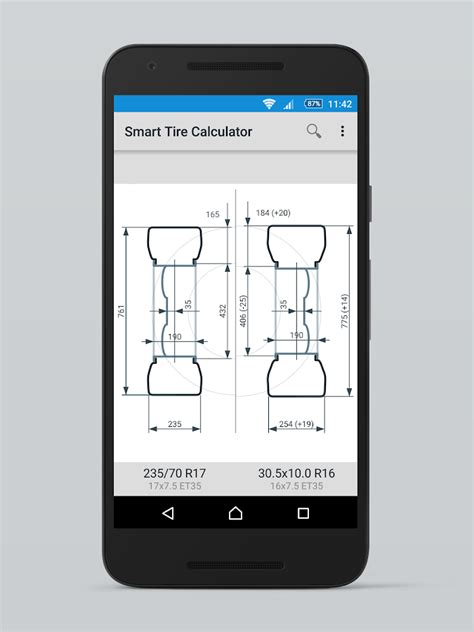 Smart Tire Size Calculator - Android Apps on Google Play
