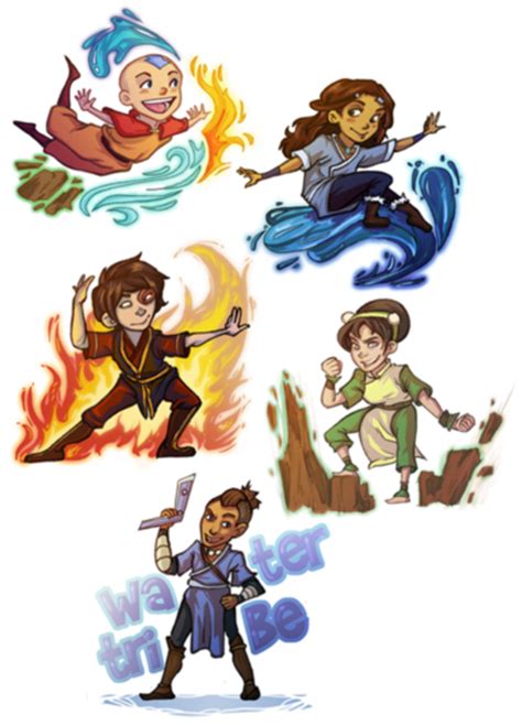 The Last Airbender / The Legend Of Korra - Avatar The Legend Of Aang Chibi Clipart - Large Size ...