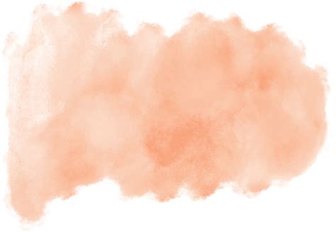 Peach Watercolor Splash And Brush Stroke Clipart Collection For