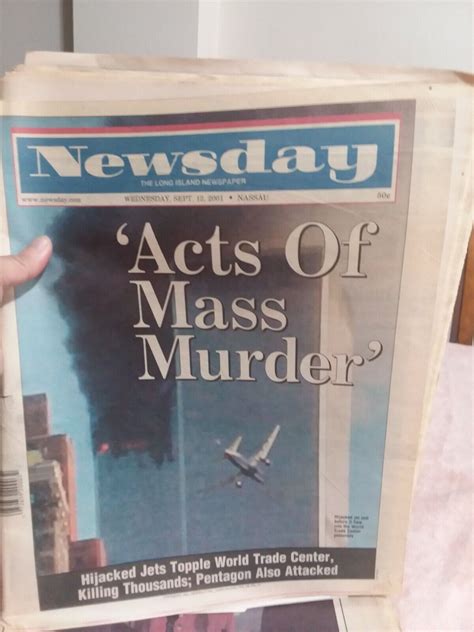 COMPLETE NEWSDAY NEWSPAPER FROM SEPT. 12, 2001. COVERAGE OF THE WTC