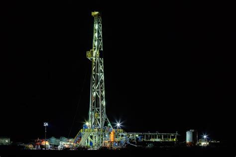 Texas a&m agrilife extension service. drilling rig, night, University Lands, Texas, Andrews ...