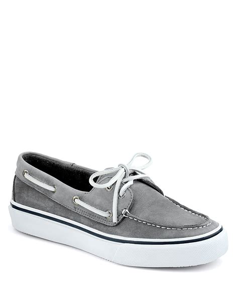 Sperry Top Sider Bahama Washable Suede Boat Shoes In Gray For Men Grey
