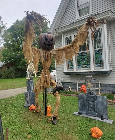 2023 2 Pcs Halloween Scarecrow Decoration 1 本物保証