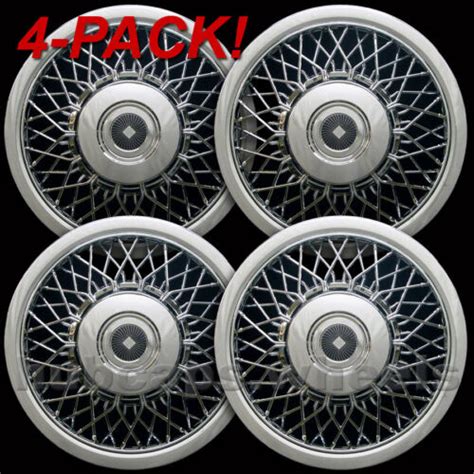 Buick Cadillac Oldsmobile Chrome Wire Hubcaps 15 Inch Wheel Cover New