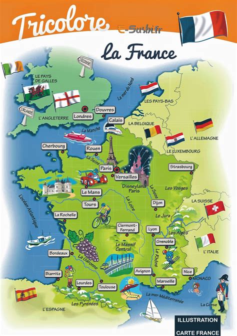 Carte de france avec les ports. Carte de France touristique » Vacances - Arts- Guides Voyages