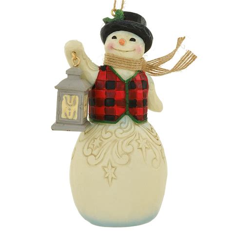 Snowman With Lantern Jim Shore Ornament