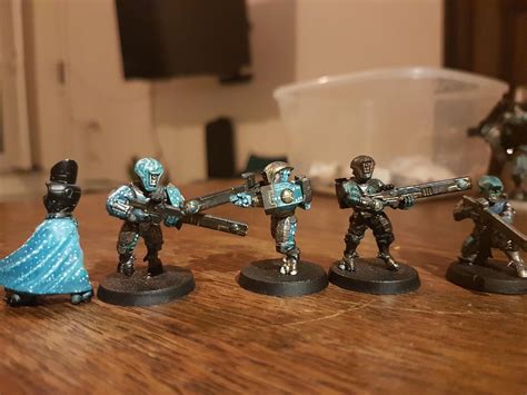 Aquatic Tau My First Miniatures From Right To Left Rwarhammer40k
