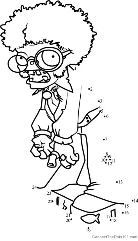 Dancing Zombie Dot To Dot Printable Worksheet Connect The Dots