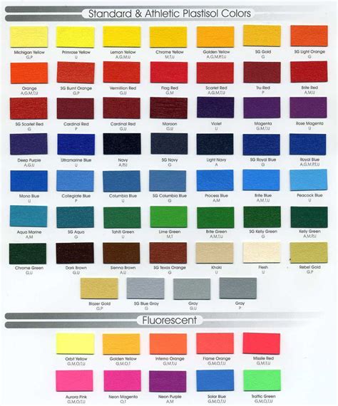 Standard Colors Screen Printing Ink Screen Printing Color