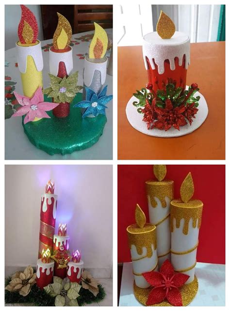 Curso Fácil Para Hacer Velas Navideñas Con Foami Y Cartón ~