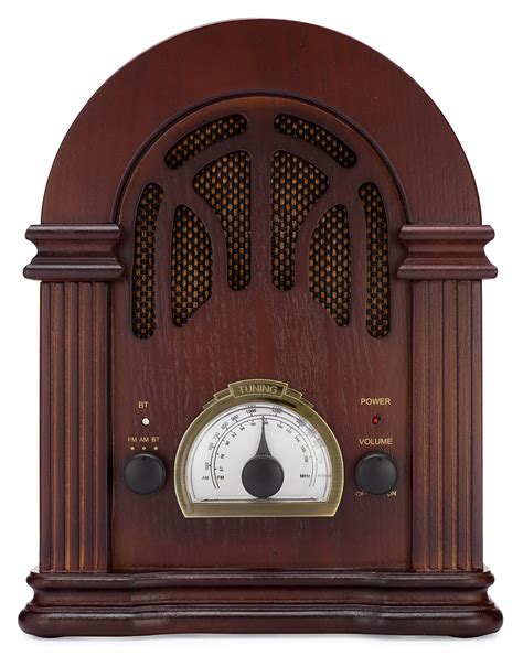 Clearclick Retro Amfm Radio With Bluetooth Classic Wooden Vintage
