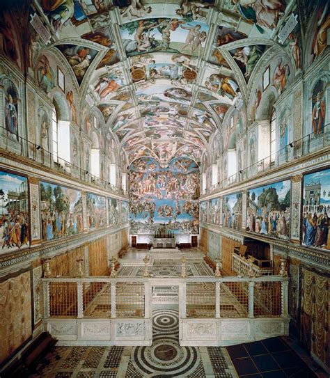Revolutionary painting style where the figures were so realistic that they looked like sculptures. 75. Sistine Chapel ceiling and altar wall frescoes ...