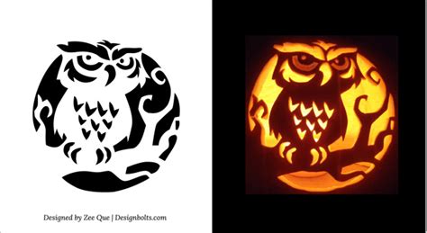 Easy And Cute Owl Pumpkin Carving Templates Ideas 2017