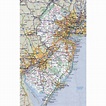 Laminated Map - Large detailed roads and highways map of New Jersey ...