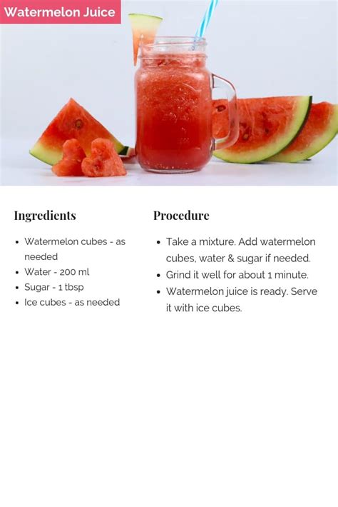 Watermelon Juice Tasted Recipes