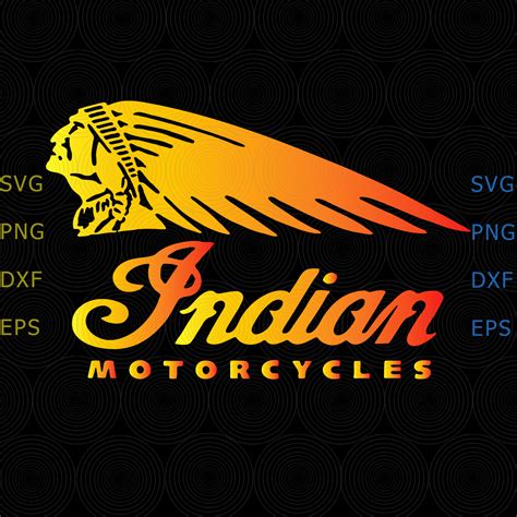 Indian Biker Ringer Motorcycles Motorbike Svg Png Dxf Vect Inspire
