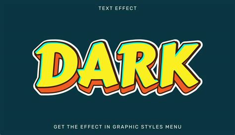 Vector Illustration Of Dark Text Effect 23565285 Vector Art At Vecteezy
