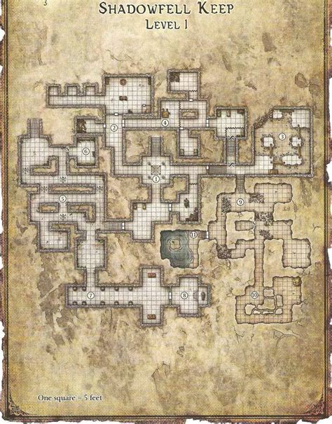 Shadowfell Keep Level 1 Dungeon Maps Fantasy Map Tabletop Rpg Maps