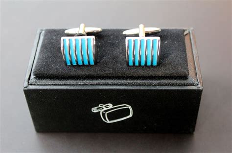 A store that provides exceptionally unique and innovative products that make great gifts and provide wonderful life enhancement and solutions. Stylish Gift for Him - cufflinks in a blue stripe. http ...