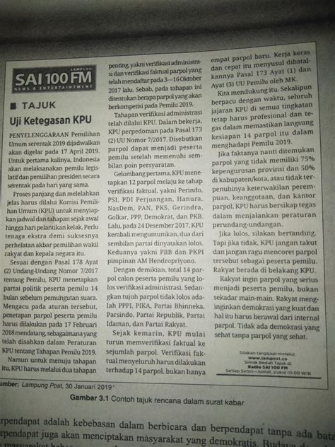 Contoh Teks Editorial Tajuk Rencana Mosi