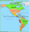 Political Map Of North And South America - Table Rock Lake Map