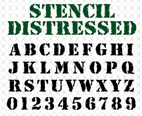 Stencil Font Stencil Font For Stencil Font Stencil Distressed Etsy