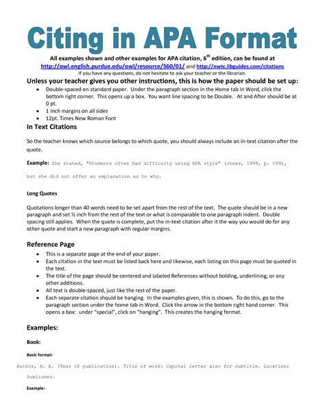 How To Cite A Research Paper In Apa Format A Comprehensive Guide To