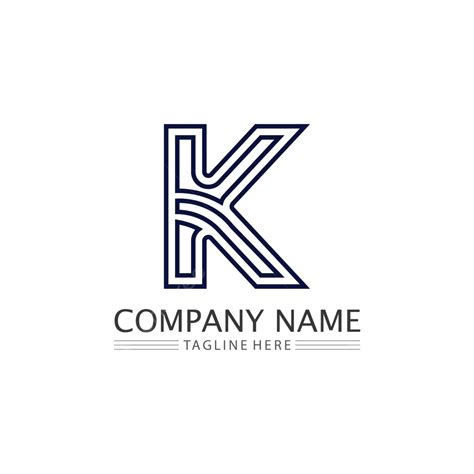 Desain Konseptual Untuk Logo Bisnis Font Huruf K Dengan Inisial Vektor