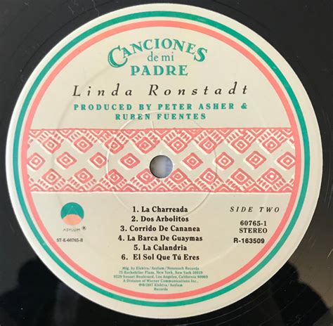 Linda Ronstadt Canciones De Mi Padre 1987 Vinyl Discogs