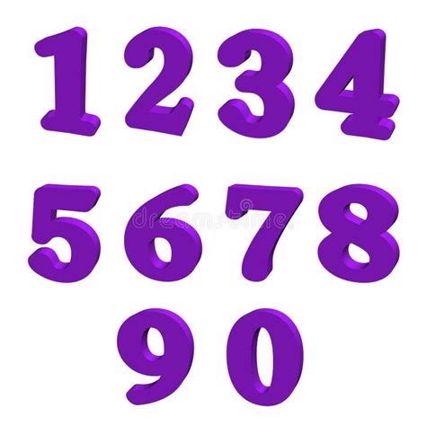Purple Numbers 3d Stock Illustrations 1589 Purple Numbers 3d Stock