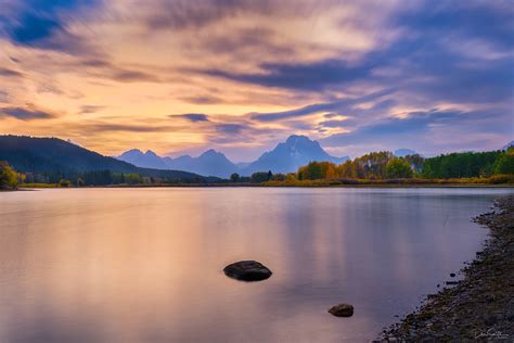 Sunset Sky Over Oxbow Bend Grand Teton Np Landscape And Rural Photos