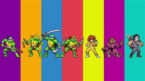 All Playable Characters In Teenage Mutant Ninja Turtles Shredders