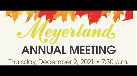 Meyerland Community Improvement Association 2021 Annual Meeting Youtube