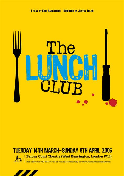 Lunch Club Theatrical Poster Tom Wall