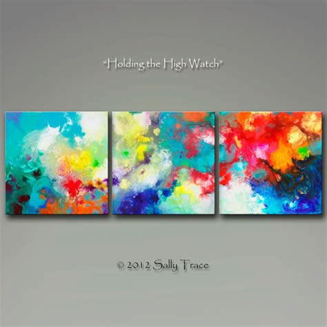 Abstract Art Triptych Fluid Pour Art Large Wall Art On Etsy