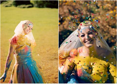 A Very Colouful And Messy Trash The Dress Shoot By Couple Photography